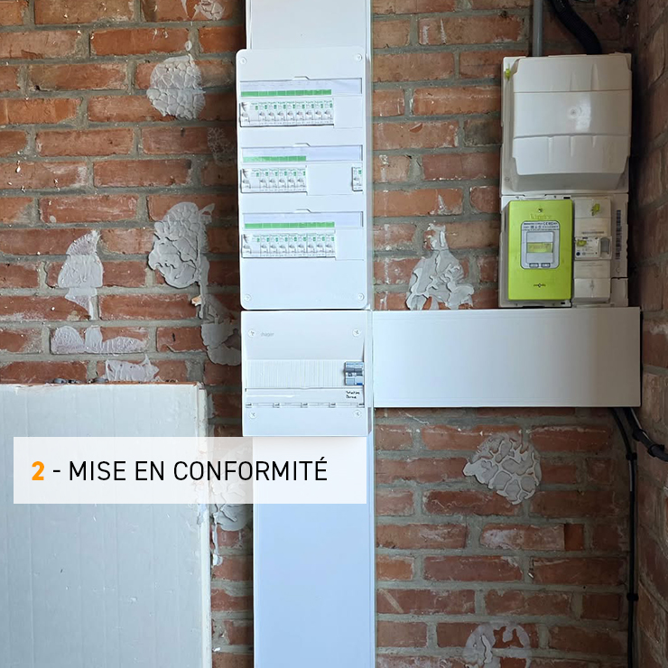 Remplacement du tableau électrique conforme pour une borne de recharge