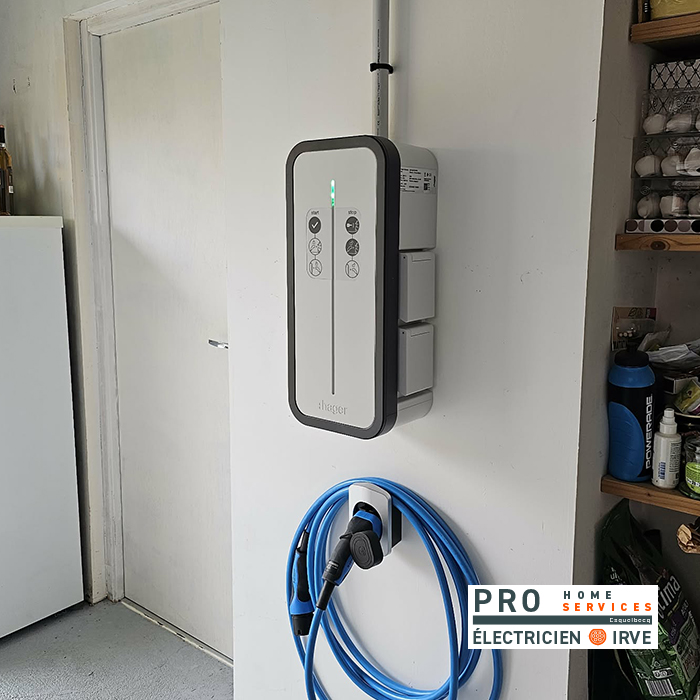 Borne Hager Witty One installée à Bailleul