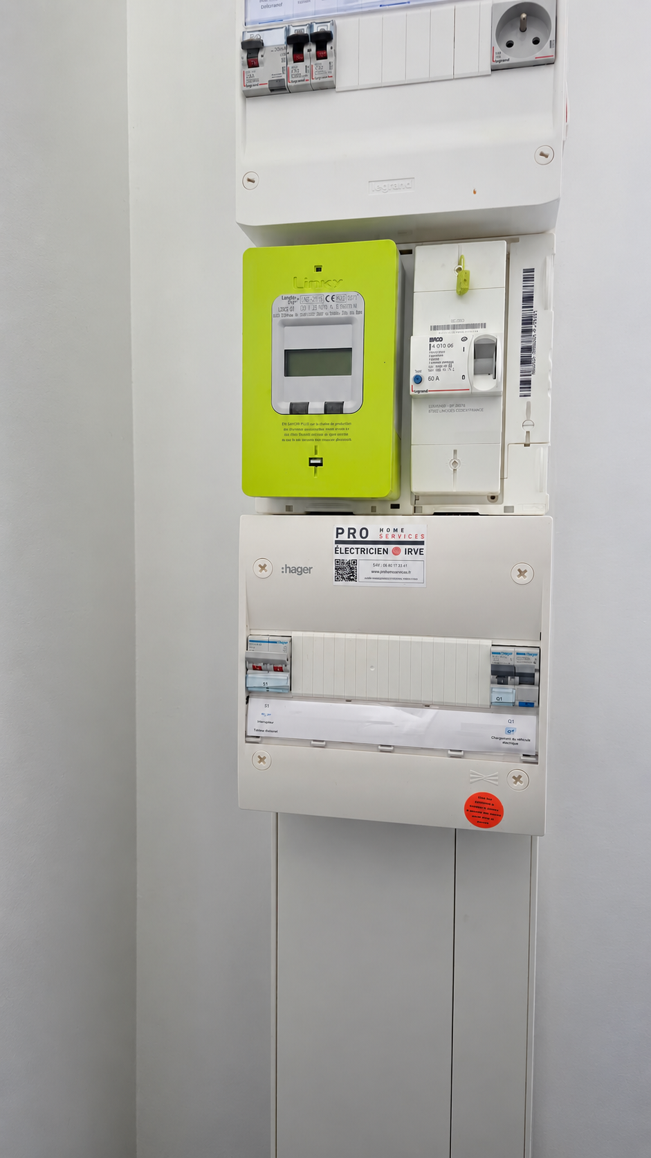 Tableau IRVE dédié et compteur Linky pour la recharge à Dunkerque